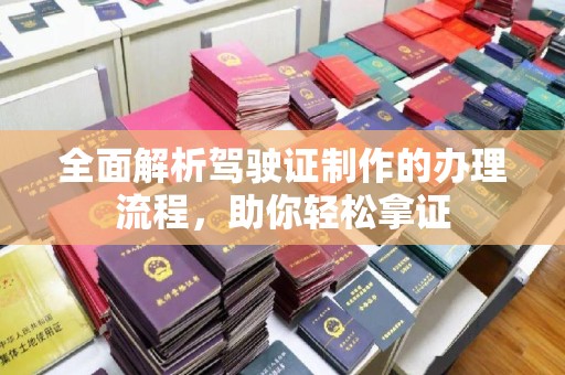 蕉城全面解析驾驶证制作的办理流程，助你轻松拿证