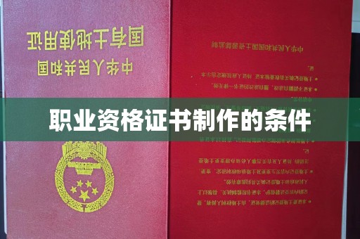 蕉城职业资格证书制作的条件