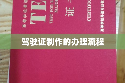 蕉城驾驶证制作的办理流程