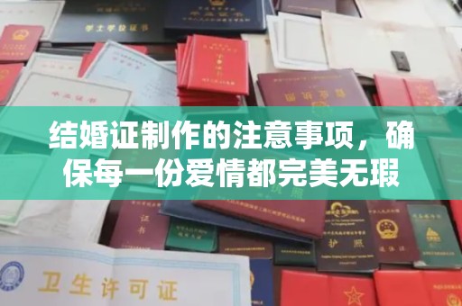 蕉城结婚证制作的注意事项，确保每一份爱情都完美无瑕